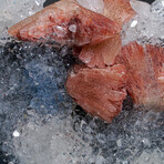 Huelandite over Quartz from Jalgaon, Maharashtra, India