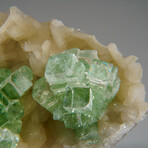 Fluorapophyllite on Stilbite from Momin Akhada, Maharashtra, India