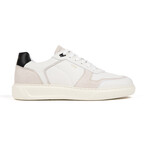 Acton Court Leather & Suede Sneaker // White + Navy (US: 7)
