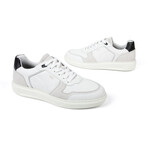 Acton Court Leather & Suede Sneaker // White + Navy (US: 7)