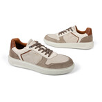 Acton Court Leather & Suede Sneaker // White + Brown (US: 7)