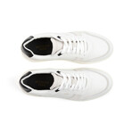 Acton Court Leather & Suede Sneaker // White + Navy (US: 7)