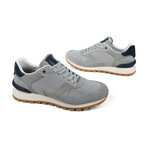 Edward Runner Leather & Suede Sneaker // Gray + Navy (US: 10)