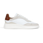 Nash Court Leather & Suede Sneake // White + Cognac (US: 10)