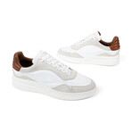Nash Court Leather & Suede Sneake // White + Cognac (US: 10)