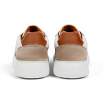 Acton Court Leather & Suede Sneaker // White + Brown (US: 7)