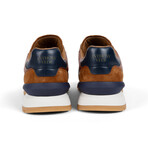Edward Runner Leather & Suede Sneaker // Cognac + Navy (US: 11)