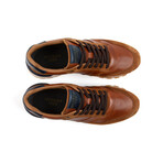 Edward Runner Leather & Suede Sneaker // Cognac + Navy (US: 11)