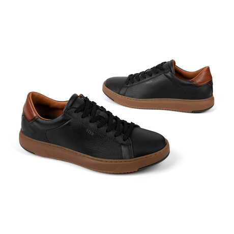 Paul Leather Sneaker // Black (UK: 7)