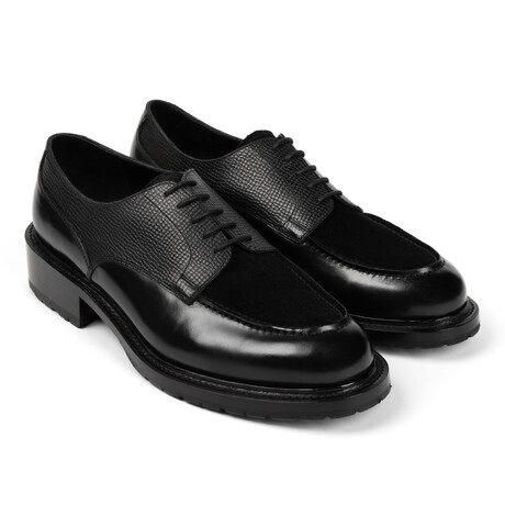 Sierra Leather Grain & Suede Moc Shoe // Midnight Black (UK: 7)