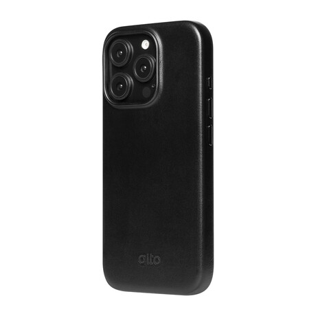 Clop Leather Magnetic Case // iPhone 16 Pro (Raven)