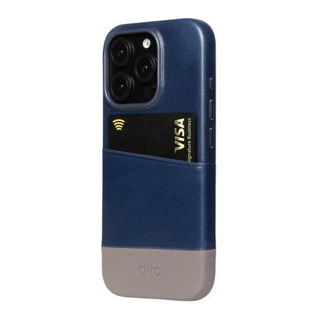 Metro Leather Wallet Case // iPhone 16 Pro (Caramel/Raven)