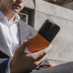 Metro Leather Wallet Case // iPhone 16 Pro Max (Caramel/Raven)