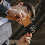 Herring Leather Magnetic Case // iPhone 16 Pro Max (Caramel)