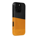 Metro Leather Wallet Case // iPhone 16 Pro (Caramel/Raven)