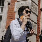 Metro Leather Wallet Case // iPhone 16 Pro Max (Caramel/Raven)