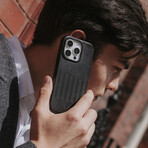 Herring Leather Magnetic Case // iPhone 16 Pro Max (Caramel)