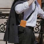 Metro Leather Wallet Case // iPhone 16 Pro Max (Caramel/Raven)