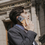 Metro Leather Wallet Case // iPhone 16 Pro Max (Caramel/Raven)