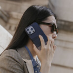 Metro Leather Wallet Case // iPhone 16 Pro (Caramel/Raven)