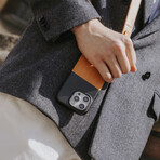 Herring Leather Magnetic Case // iPhone 16 Pro Max (Caramel)