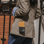 Metro Leather Wallet Case // iPhone 16 Pro (Caramel/Raven)