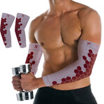 Copper Infused Arm Compression Elbow Support Sleeves // Gray (Small/Medium)