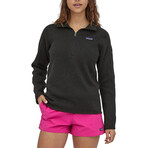 Women's // Better Sweater 1/4-Zip Fleece Jacket // Black (XS)