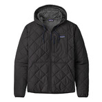 Men's // Diamond Quilted Bomber Hooded Jacket // Black (S)