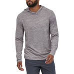 Men's // Capilene Cool Daily Hooded Shirt // Feather Gray (S)
