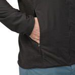 Men's // Nano-Air Light Hybrid Insulated Hooded Jacket // Black (XL)