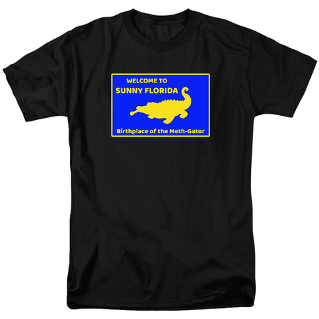 Welcome to Florida Birthplace of the Meth Gator T-Shirt // Black (S)