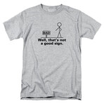 Well that's not a good sign - Heather Grey T-Shirt // Gray (L)