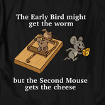 The Second Mouse gets the Cheese T-Shirt // Black (L)