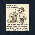 Look at Me! I'm a Human! T-Shirt // Navy (M)