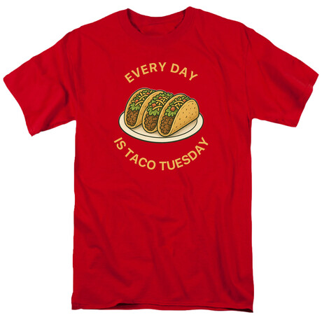 Every Day is Taco Tuesday T-Shirt // red (S)