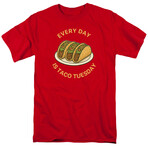 Every Day is Taco Tuesday T-Shirt // red (L)