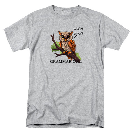 Grammar Owl T-Shirt // Gray (S)