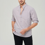 Pop-over Mandarin Collar T-shirt // Light Gray (M)