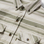 Duck Camp // Men's // Camp Shirt // Sanddollar Stripe (S)