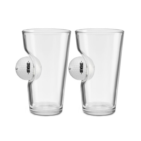 Golfball Pint Glasses Set of 2