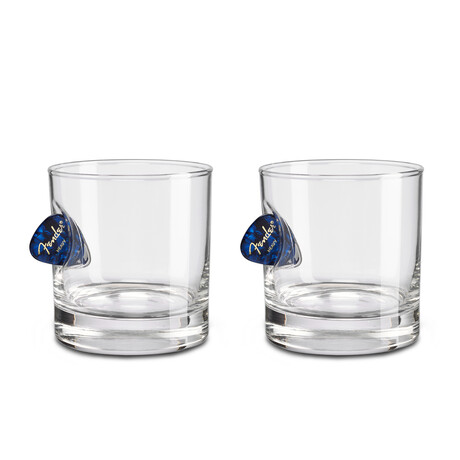 Guitar Pick Rocks Glasses Set of 2