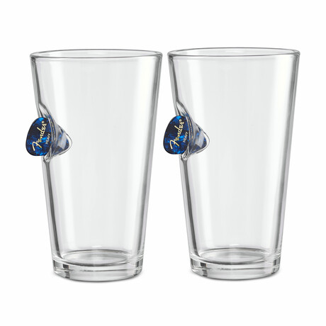 Guitar Pick Pint Glasses Set of 2