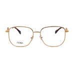 Fendi // Mens // FE50111F 030 Pilot Optical Glasses // Gold + Clear Demo Lenses