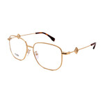 Fendi // Mens // FE50111F 030 Pilot Optical Glasses // Gold + Clear Demo Lenses