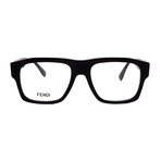 Fendi // Unisex // FE501131 001 Square Optical Glasses // Black + Clear Demo Lenses