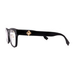 Fendi // Unisex // FE50124F 001 Square Optical Glasses // Black + Clear Demo Lenses