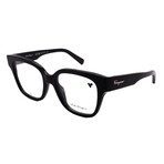 Salvatore Ferragamo // Men's // SF2952 001 Square Optical Glasses // Black + Clear Demo Lenses