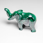 Genuine Polished Malachite Elephant Carving // 197.4 g