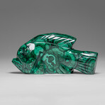 Genuine Polished Malachite Fish Carving // 279.1 g